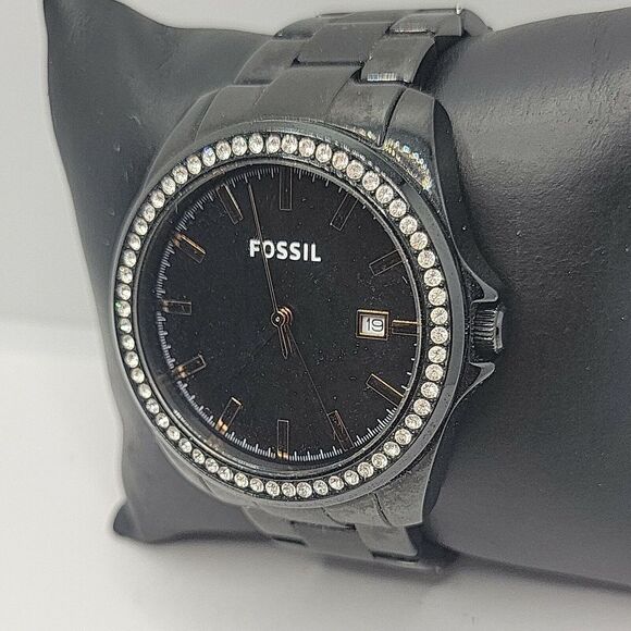 Fossil Janice BQ3318 Womens Black Stainless Steel Analog Dial Quartz Watch AM835 - Picture 3 of 11